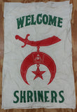 Vintage Various Welcome Nobles And Shriners Flags