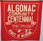 Vintage Algonac, Michigan Community Centennial Flag