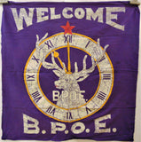 Vintage B.P.O.E Welcome Flag