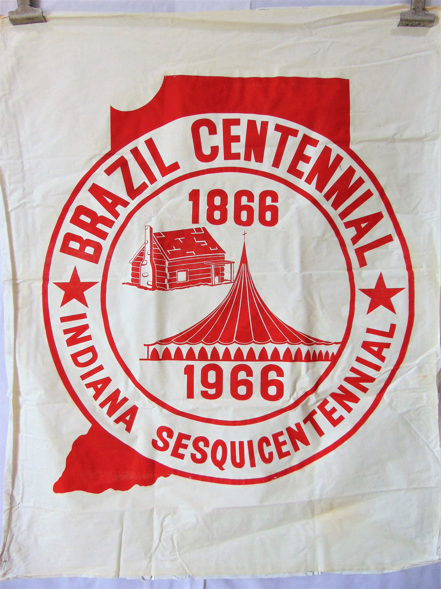 Vintage Brazil, Indiana Centennial Flag – Vintage Flags