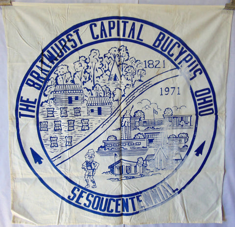 Vintage Bucyrus, Ohio Sesquicentennial Flag