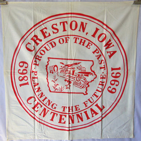 Vintage Creston, Iowa Centennial Flag
