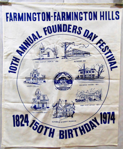 Vintage Farmington and Famington Hills Flag