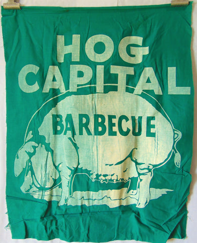 Vintage Hog Capital Barbecue Flag