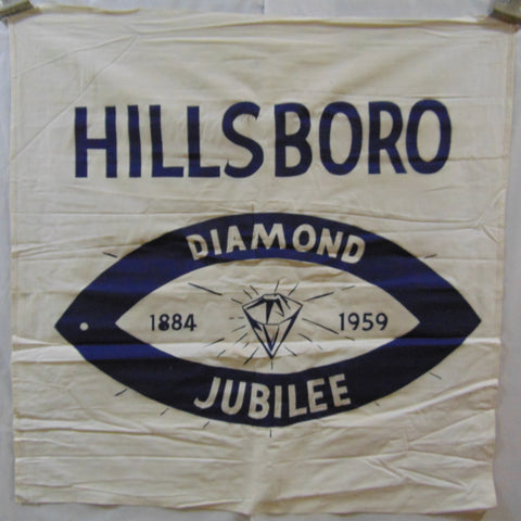 Vintage Hillsboro Diamond Jubilee Flag