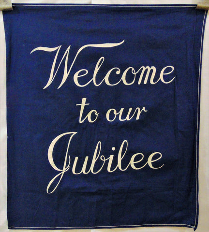 Vintage Jubilee Welcome Flag
