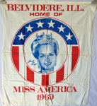 Vintage Belvidere, Illinois Miss America Flag