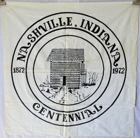Vintage Nashville, Indiana Centennial Flag
