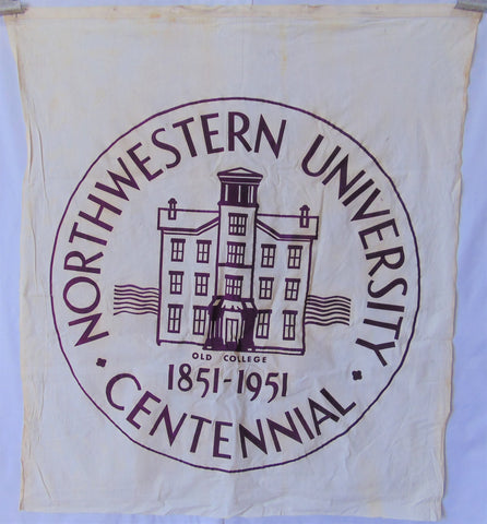 Vintage Northwestern Univerity Centennial Flag
