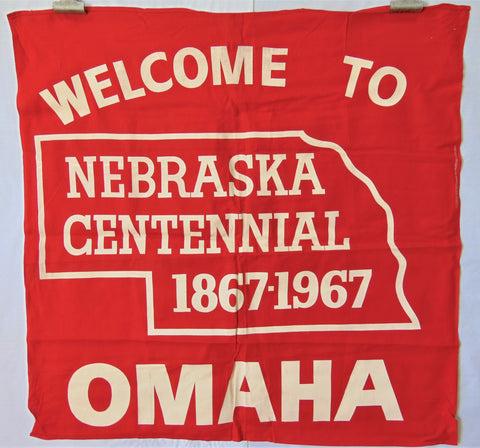 Vintage Omaha, Nebraska Centennial Flag