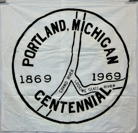 Vintage Portland, Michigan Flag