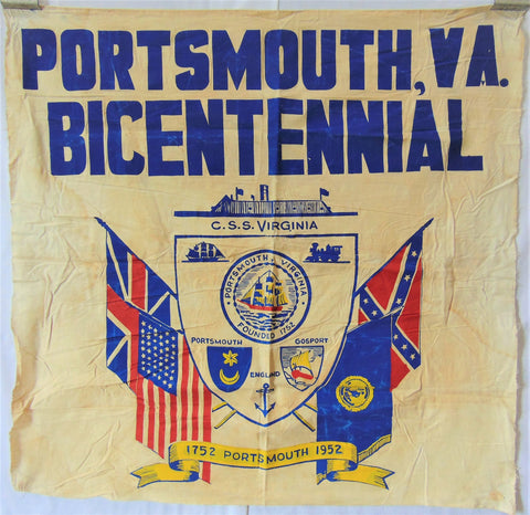 Vintage Portsmouth, Virginia Bicentennial Flag