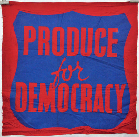 Vintage Produce for Democracy Flag