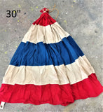 Vintage Various Red, White, Blue Fabric Bunting