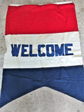 Vintage Various Red, White, Blue Welcome Flags