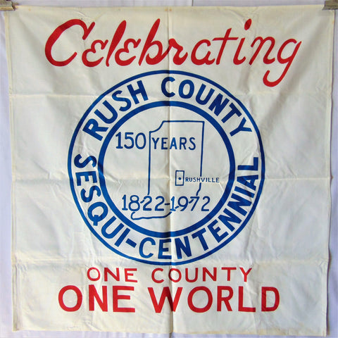 Vintage Rush County, Indiana Flag