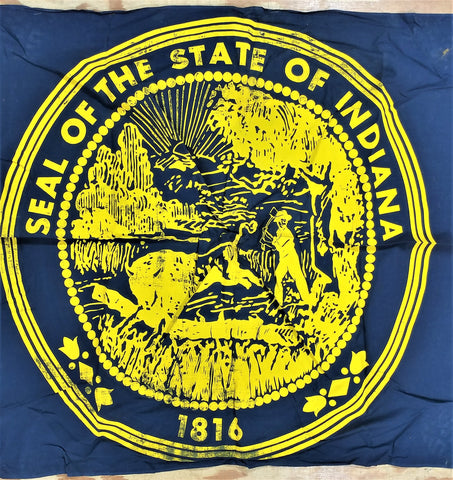 Vintage Indiana State Seal Flag