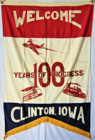 Vintage Clinton, Iowa Flag