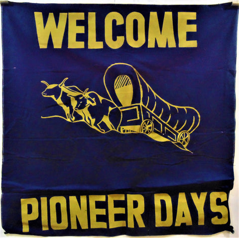 Vintage Welcome Pioneer Days Flag