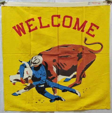 Vintage Welcome Rodeo Flag