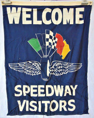 Vintage Welcome Speedway Visitors Flag