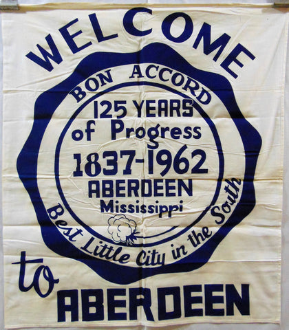 Vintage Welcome to Aberdeen, Mississippi Flag